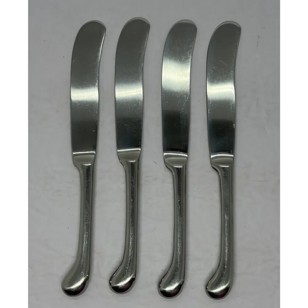 MCM Vintage Dansk Kobenhavn Lot of 4 Dinner Knives JHQ/China Stainless Flatware